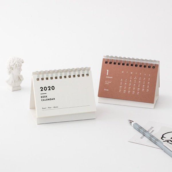 Simple Mini Desk Colorful Calendar 2020