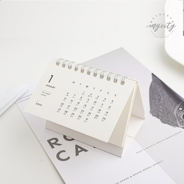 Simple Mini Desk Colorful Calendar 2020