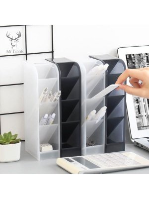 Multi-function 4 Grid Desktop Pen Holder Office Organizer