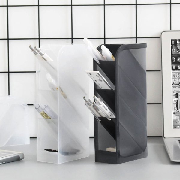 Multi-function 4 Grid Desktop Pen Holder Office Organizer