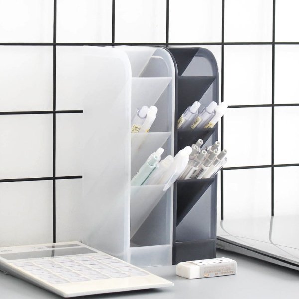 Multi-function 4 Grid Desktop Pen Holder Office Organizer