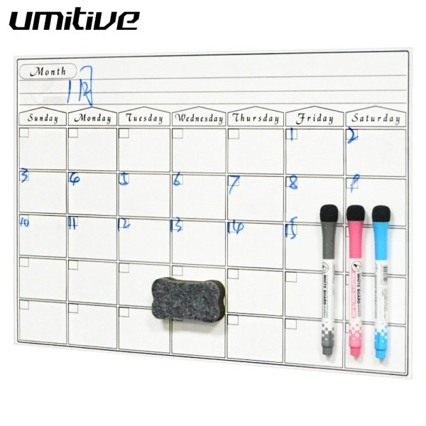 Magnetic Dry Erase Monthly Planner Calendar